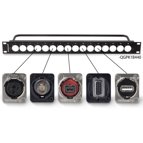 Main product image for Switchcraft QGPK1B440 1RU 1 x 16 EH Panel Tapped 245-5364